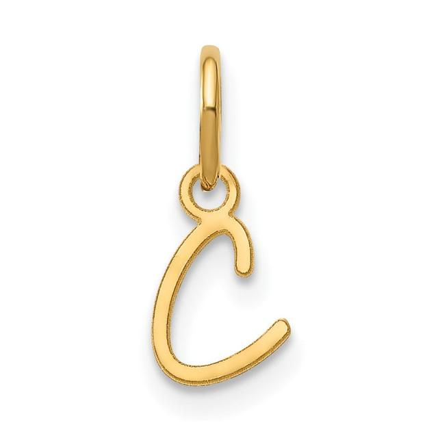 XNA1305Y-C 14K Yellow Gold Upper Case Letter C Initial Charm