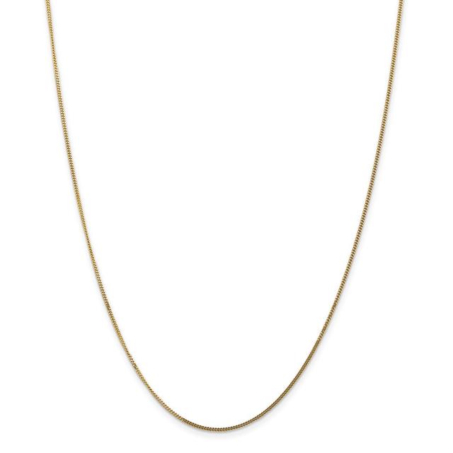 1.3 mm x 18 in. 14K Yellow Gold Curb Pendant Chain
