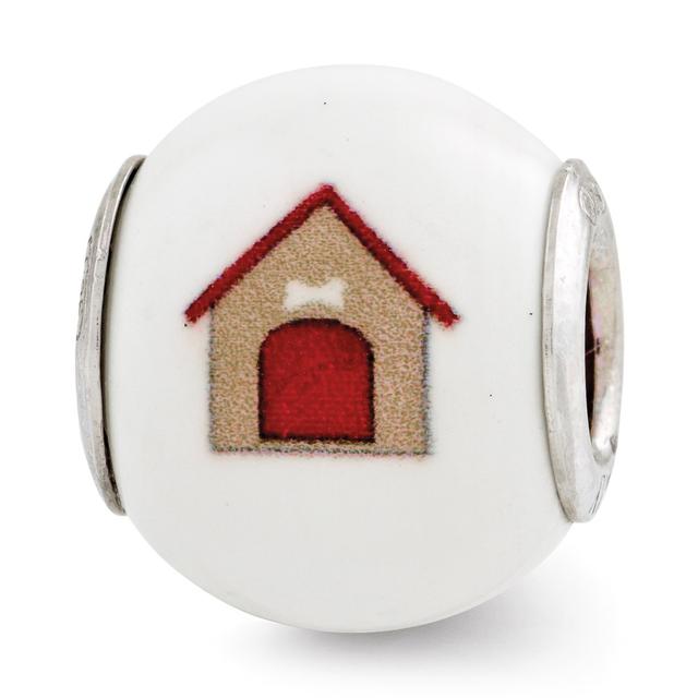 Sterling Silver Reflections Enameled Dog Theme Bead