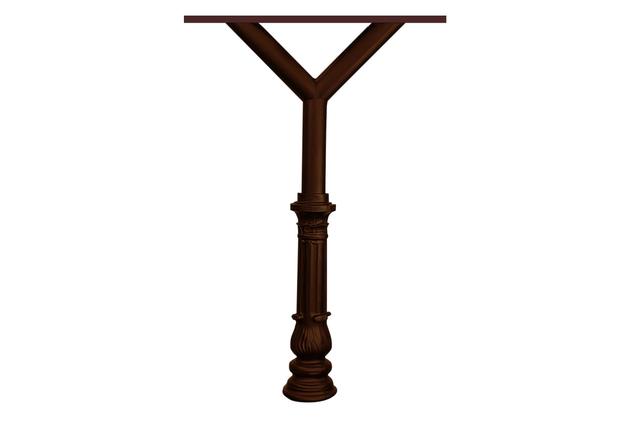 PENPST4-700-BRZ Penfield Quad Mailbox Post & Spreader with Ornate Base 7 - Bronze