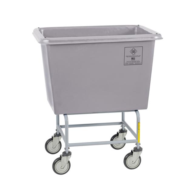 R&B Wire 468PTG 8 Bushel Elevated Poly Laundry Truck with Bumper&#44; Gray