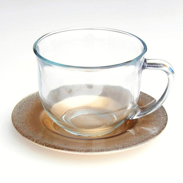 18 oz Ritz Jumbo Cup & Saucer, Champagne - Set of 2