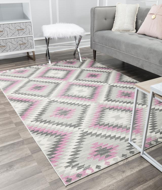 RA30500 8 ft. 9 in. x 12 ft. Soleil BR30N Taffy Tribal Moroccan Gray Area Rug