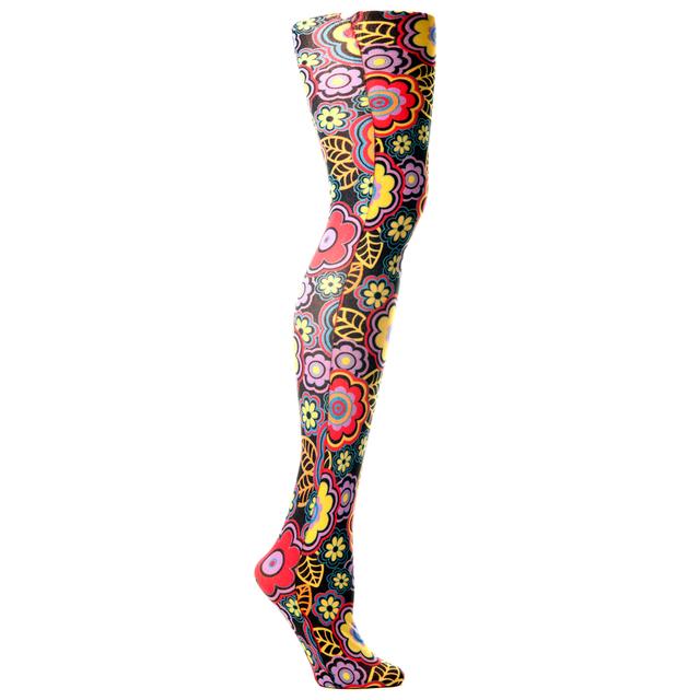 Womens Tights with Vogue Pattern, Black - Queen