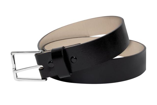 3015 Nickel Bonded Leather Garrison Belt - Size 36