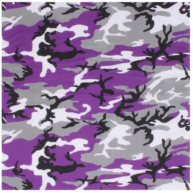 3125 27 x 27 in. Camo Bandana, Ultra Violet Camo - Large