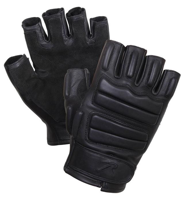 18082 Fingerless Padded Tactical Gloves - Large
