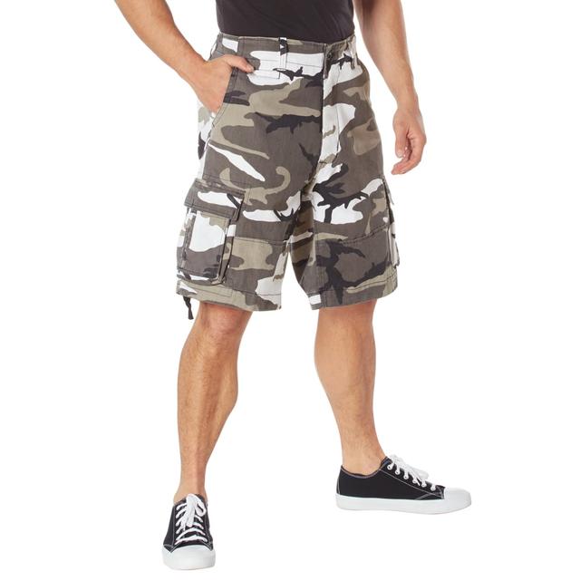 14233 Men Vintage Utility Cargo Shorts, City Camo - Small