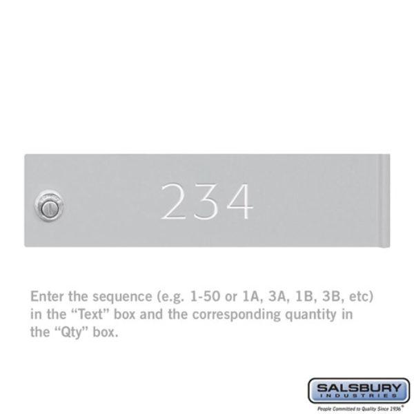 3768ALM Custom Door Engraving for Aluminum 4C Horizontal Mailbox & Parcel Locker Door - Regular