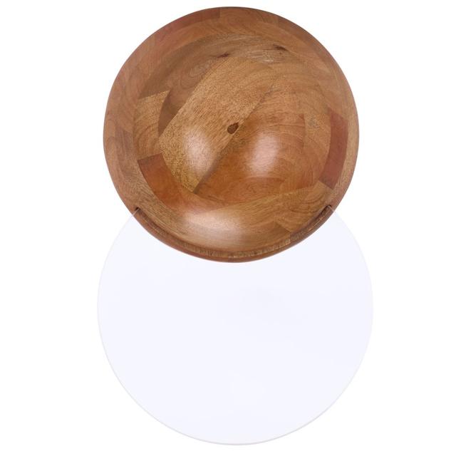 ACC3226A Cuban Accent Table - Glass & Walnut