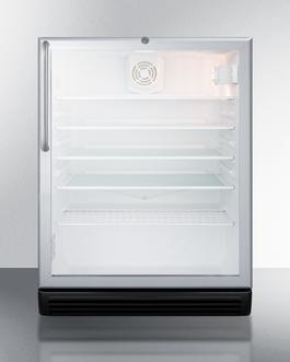 24 in. Wide Commercial Built-in Glass Door All Refrigerator with Lock