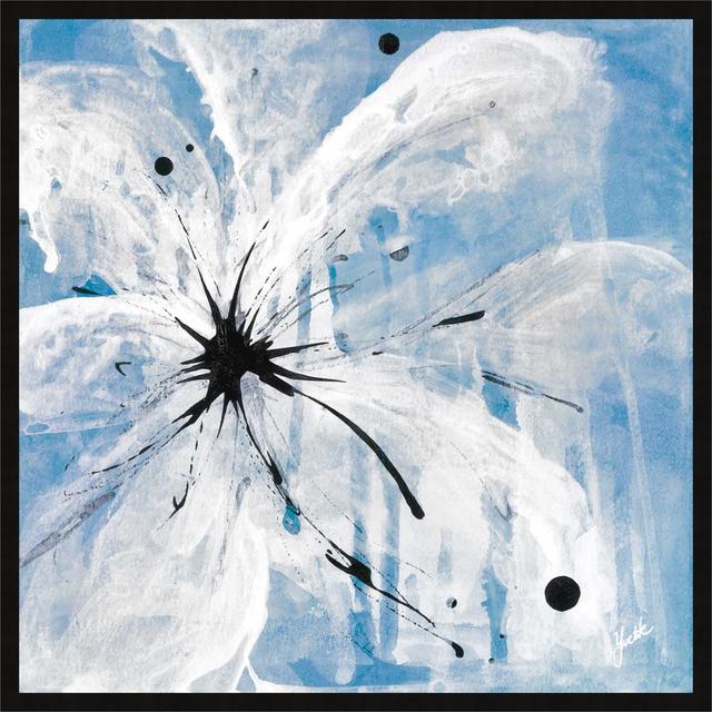 Indigo Bloom II Framed Textured Fine Art Print