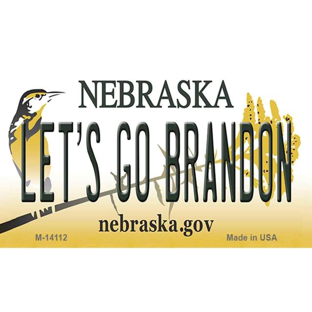 M-14112 3.5 x 2 in. Lets Go Brandon NE Novelty Metal Magnet