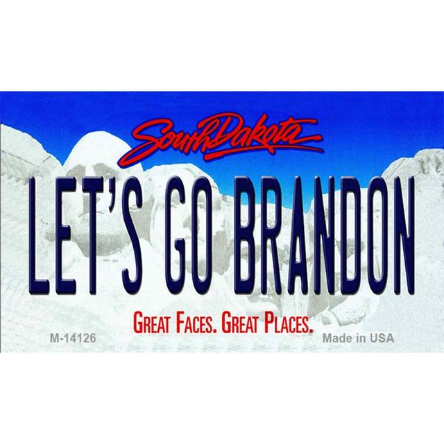 M-14126 3.5 x 2 in. Lets Go Brandon SD Novelty Metal Magnet