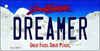 KC-9971 Dreamer South Dakota Background Metal Novelty, Key Chain