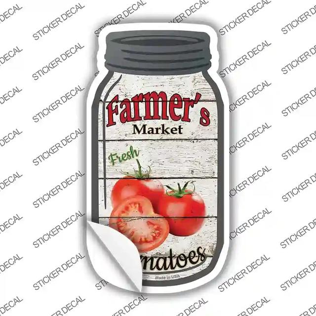 MJ-927s-S Tomatoes Farmers Market Novelty Mason Jar Sticker Decal, Small