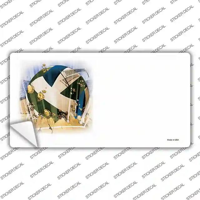 LP-2336s-S Volleyball Offset Novelty Sticker Decal, Small