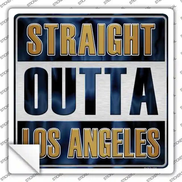 SQ-187s-S Straight Outta Los Angeles Novelty Square Sticker Decal, Small