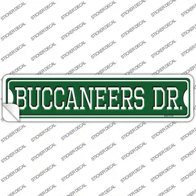 K-949s-S Buccaneers Dr Novelty Narrow Sticker Decal, Small