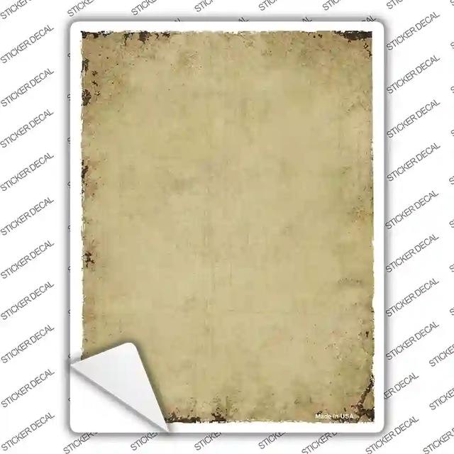 P-2190s-S Cream Torn Edge Novelty Rectangle Sticker Decal, Small