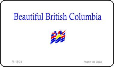 M-1504 3.5 x 2 in. British Columbia Blank Background Novelty Metal Magnet