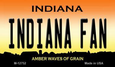 M-12752 3.5 x 2 in. Indiana Fan Novelty Metal Magnet