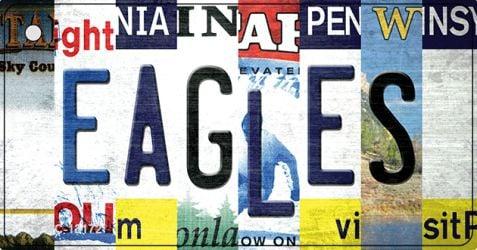 KC-13172 1.5 x 3 in. Eagles Strip Art Novelty Metal Key Chain