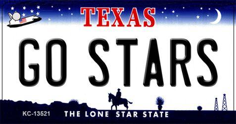 KC-13521 1.5 x 3 in. Go Stars Novelty Metal Key Chain