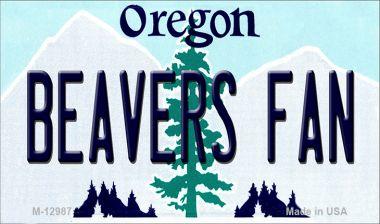 M-12987 3.5 x 2 in. Beavers Fan Novelty Metal Magnet