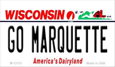 M-13115 3.5 x 2 in. Go Marquette Novelty Metal Magnet