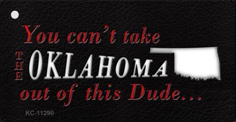 KC-11290 1.5 x 3 in. Oklahoma Dude Novelty Metal Key Chain