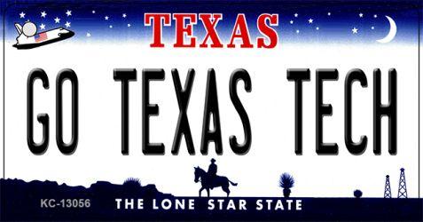 KC-13056 1.5 x 3 in. Go Texas Tech Novelty Metal Key Chain
