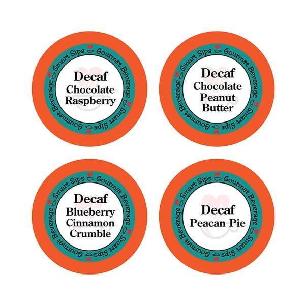 Decaf Coffee Variety Sampler Pack, Keurig K-cup Machines, Decaf Chocolate Peanut Butter, Decaf Blueberry - Count of 48