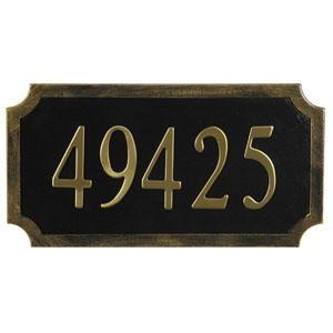 Art Nuevo Top Mount Address Plaque, Copper