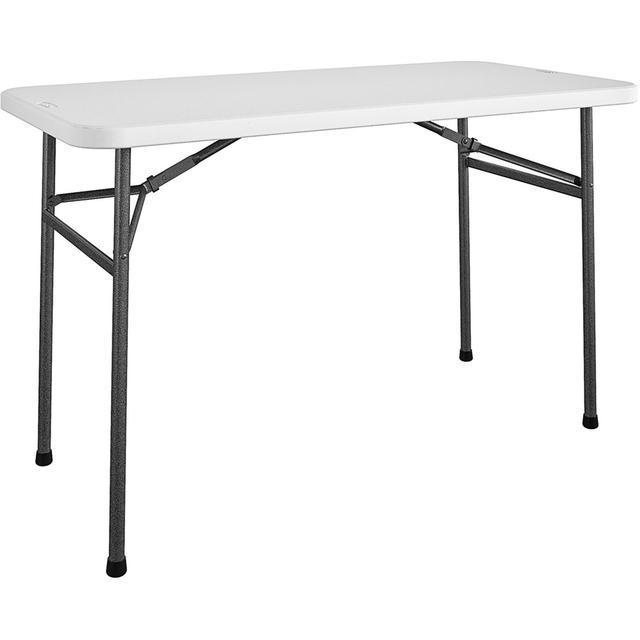 48 in. Folding Utility Table with Handle, White