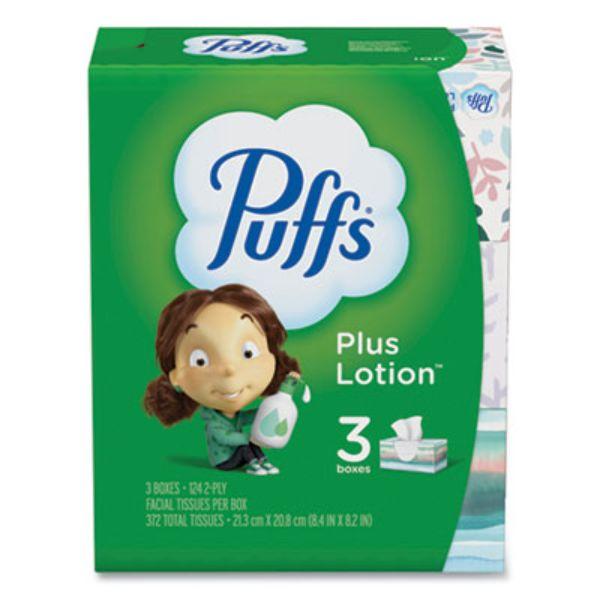 2-Ply  Plus Lotion Facial Tissue, White - Pack of 3