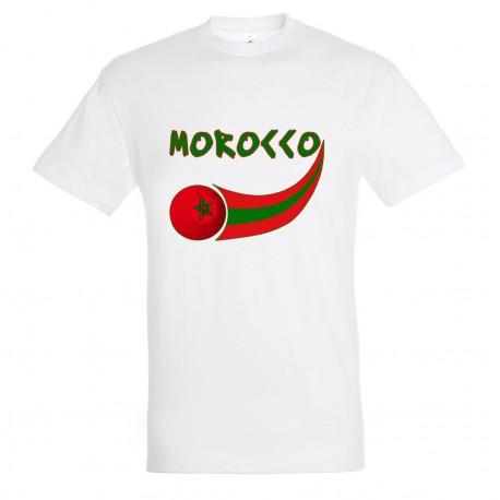 MORWH-S Morocco Soccer T-Shirt for Men - White, Small