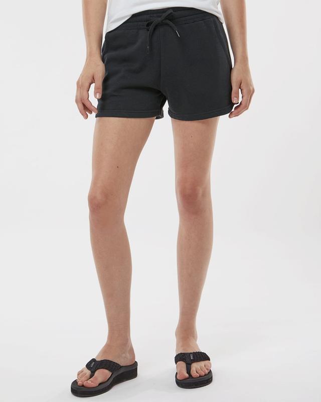 B03476987 Womens Lightweight California Wave Wash Fleece Shorts&#44; Black Camo Heather - 2XL
