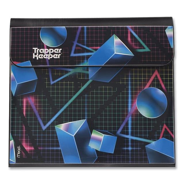 Mead Products MEA260038CQ1ECM Trapper Keeper 3-Ring Pocket Binder - 1 in. Capacity - 11.25 x 12.19 in. - Shapes