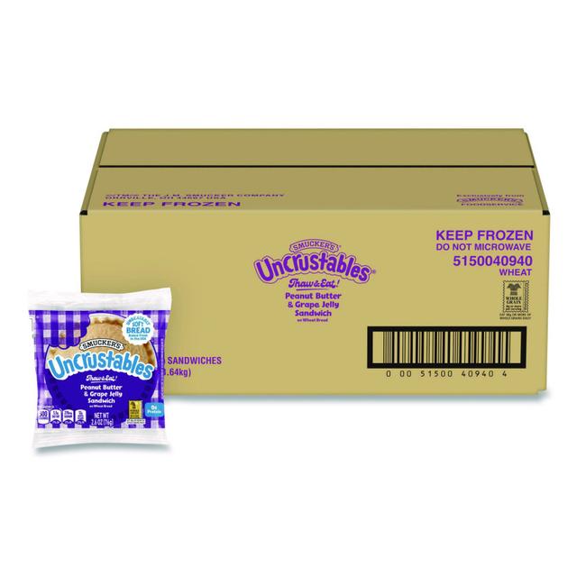 GRR22002219 Soft Bread Sandwiches, Wheat Bread, Peanut Butter & Grape, 2.6 oz Bag - 48 Count