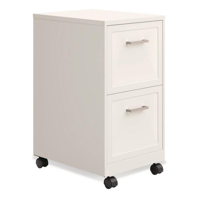 Alera ALEHSVF1824WH 14.25 x 18 x 26.7 in. 2-Drawer Mobile Vertical File Cabinet&#44; Pearl White