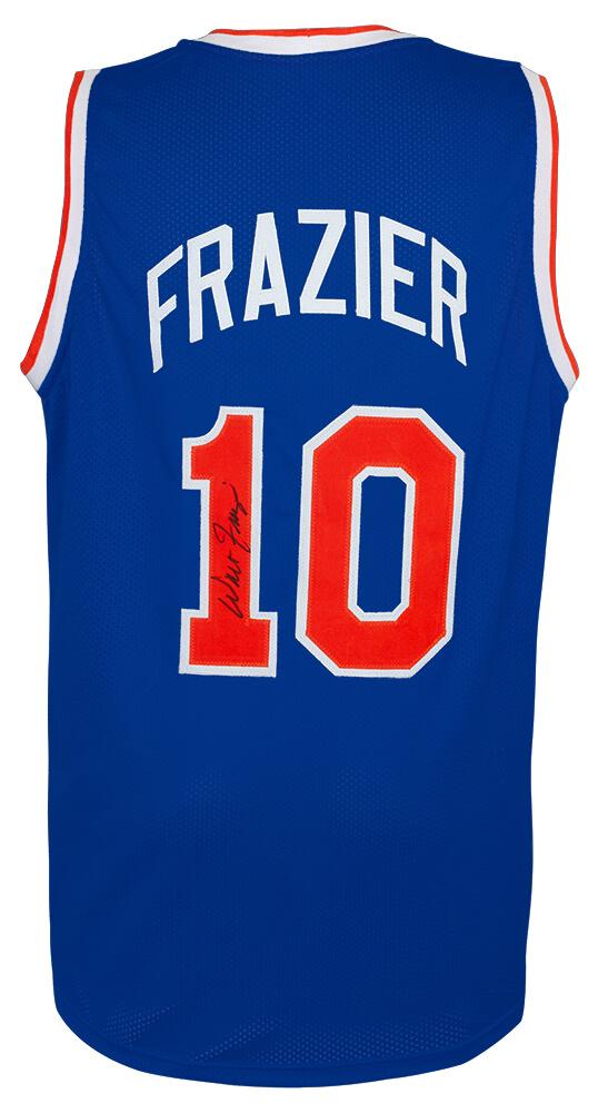 FRAJRY200 Walt Frazier Signed Custom Basketball Jersey, Blue
