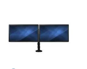 Desk Mount Dual Monitor Arm for Up to 27 in. Monitors Stand A Single Low-Profile Base