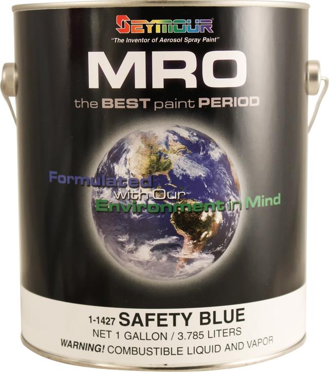 1 gal Mro Industrial Coatings Enamel Paint, Gloss Safety Blue - Pack of 4