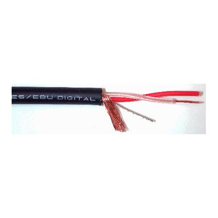 MG-3080-656 2 Conductor 110W AES & EBU Digital Audio Cable, Black - 656 ft. Spool