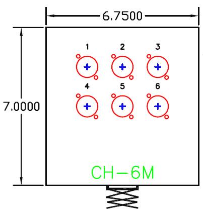 S12BPP 12-Hole D- XLR Snake Box Punched & Painted