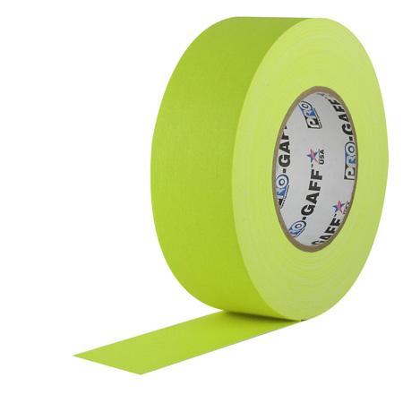 YGT3-50 Pro-Gaff Gaffers Tape, Fluorescent Yellow - 3 in. x 50 yards