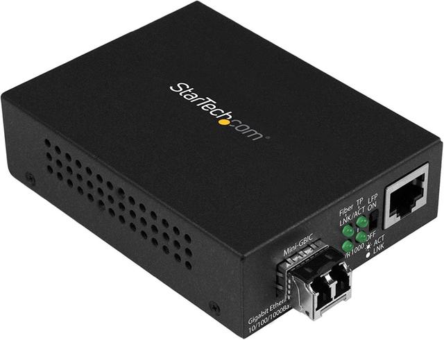 Gigabit Ethernet Fiber Media Converter - Compact - 850 Nm Multimode LC - 550 m