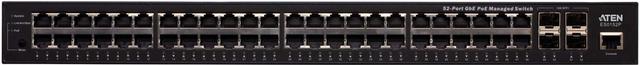 ATEN ATEN-ES0152P 52-Port GbE PoE Managed Switch with 48x RJ-45 10&#44; 100&#44; 1000 Mbps Ports & 4x SFP Plus Uplink Ports
