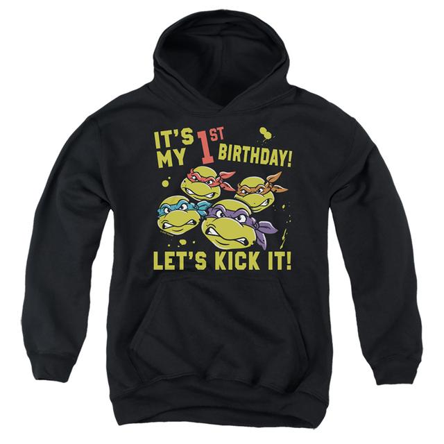 Teenage Mutant Ninja Turtles & Outta My Way-Youth Pull-Over Hoodie&#44; Black - Medium